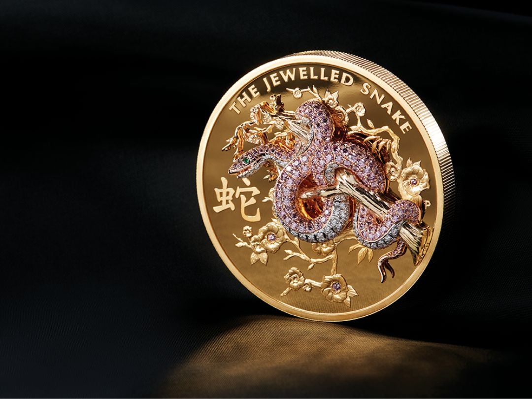 The Jewelled Snake 2023 coin by The Perth Mint